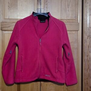 Marmot Women's Medium‎ Fleece Jacket Full Zip Polartec Berry Pink